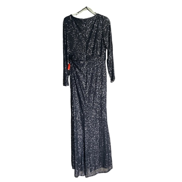 Ieena for Mac Duggal Gown Style 26490 Sequined Black Size 12 New With Tags - Picture 4 of 11